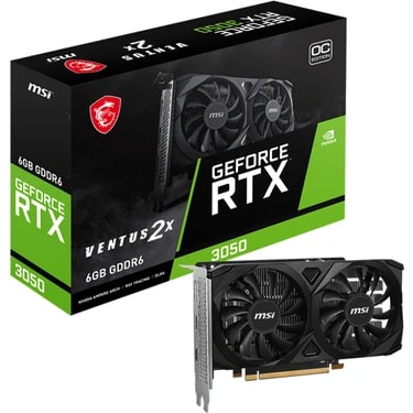 Msı VGA Geforce Rtx 3050 Ventus 2x E 6g Oc RTX3050 6gb Gddr6 96B DX12 Pcıe 4.0 X8 (1xdp