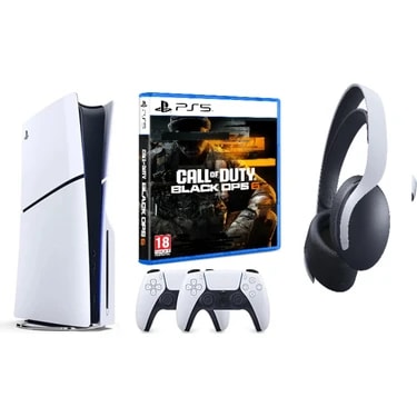 Sony Playstation 5 Slim + 2.kol Dualsense + Ps5 Pulse 3D Kulaklık + Call of Duty Black Ops 6 Oyun