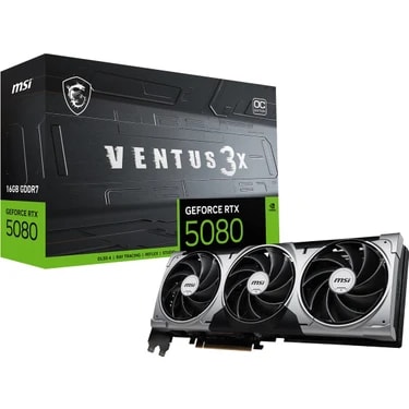 Msı VGA Geforce Rtx 5080 16G Ventus 3x Oc 16GB Gdrr7 256 B DX12 Pcıe 5.0 X16 Ekran