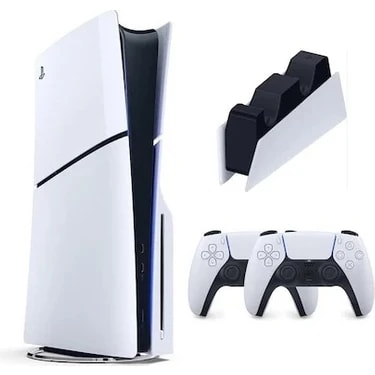 Sony Playstation 5 Slim Cd'li 1 TB Oyun Konsolu Çift Kollu + Şarj