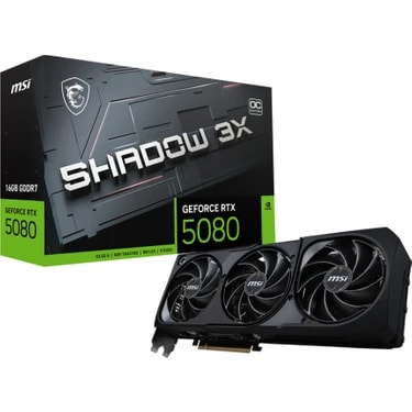 MSI GEFORCE RTX 5080 16G SHADOW 3X OC 16G 256 Bit GDDR7 HDMI Ekran