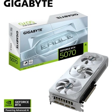 GIGABYTE VGA GeForce RTX™ 5070 EAGLE ICE OC 12GB, 192 Bit, GDDR7, HDMI Ekran Kartı -