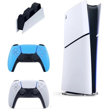 SONY Playstation 5 Slim Digital 1 TB İthalatçı Garantili Oyun Konsolu Mavi Dualsense + Şarj