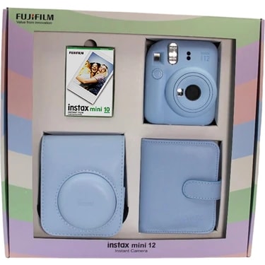 Instax Mini 12 Fotoğraf Makinesi Askı Pil Çanta 10’lu Film Albüm Bundle