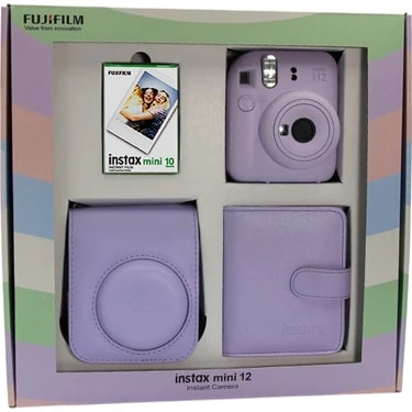 Instax Mini 12 Fotoğraf Makinesi Askı Pil Çanta 10’lu Film Albüm Bundle