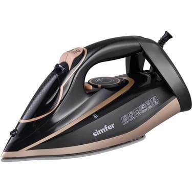 Simfer 6400 Buharlı Ütü 3000W Siyah-Rosegold Seramik Tabanlı Kireç Önleyici