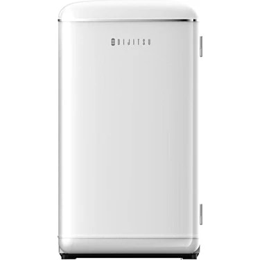 Dijitsu DB120RWH E 93 lt Statik Retro Beyaz Buzdolabı Mekanik Kontrol Paneli