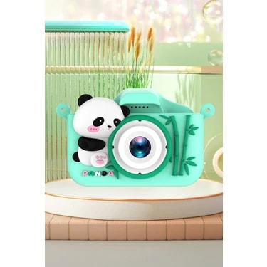 Gamon 10 MP Dijital Çocuk Fotoğraf Makinesi Panda & Astronot Desenli Çift Kamera ile Eğlenceli