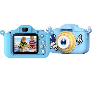 Gamon 10 MP Dijital Çocuk Fotoğraf Makinesi Panda Astronot Tasarımlı Çift Kamera ve Eğlence HY-X10
