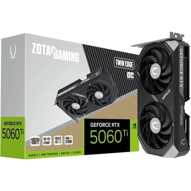 Zotac Geforce Rtx 5060 Tı Gamıng Twın Edge Oc 16GB Gddr7 128BIT Dlss 4 Ekran