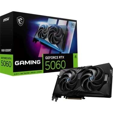 Msı VGA Geforce Rtx 5060 8g Gamıng Oc RTX5060 8gb Gddr7 128B DX12 Pcıe 5.0 X16 (3xdp 1xhdmı) Ekran