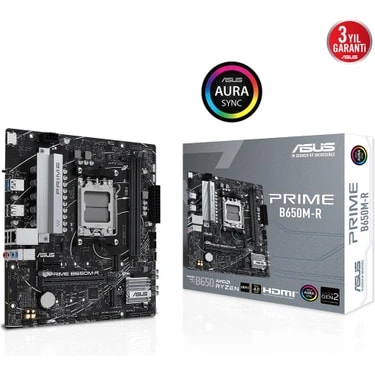 ASUS PRIME B650M-R AMD B650 AM5 DDR5 7200 HDMI 2x M2 USB3.2 AURA RGB 2.5Gbit LAN