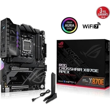 ASUS ROG CROSSHAIR X870E APEX AMD X870 AM5 DDR5 9600 2xUSB4 5x M2 USB3.2 WiFi 7 + BT AURA RGB 5Gbit