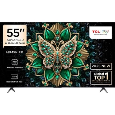 TCL 55C6K 55'' 139 Ekran Uydu Alıcılı 4K Ultra HD MiniLED Google