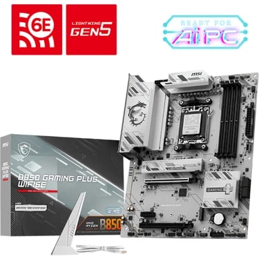 Msı MB B850 Gamıng Plus WIFI6E Ddr5 8200MHZ(OC)MHz Am5 Atx