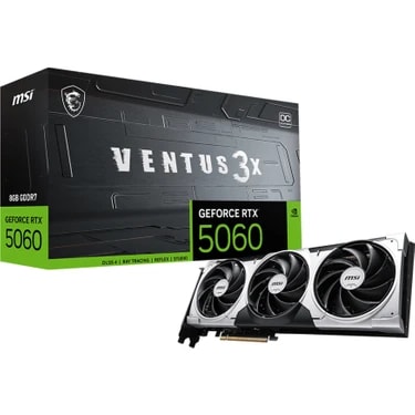 MSI GeForce RTX 5060 8 GB Ekran Kartı 2550 MHz Çift Fanlı Soğutma ile 3
