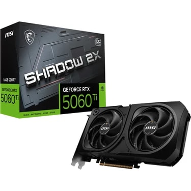 Msı VGA Geforce Rtx 5060 Tı 16G Shadow 2x Oc Plus RTX5060TI 16GB Gddr7 128B DX12 Pcıe 5.0 X16 (3xdp