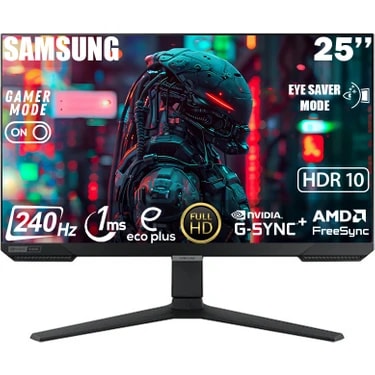 Samsung Odyssey G4 25" 240 Hz 1 ms FHD HDR10 IPS G-Sync Gaming Monitör