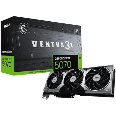 Msı Geforce Rtx 5070 12G Ventus 3x Oc 12GB Gddr7 192 Bit Dlss 4 Ekran