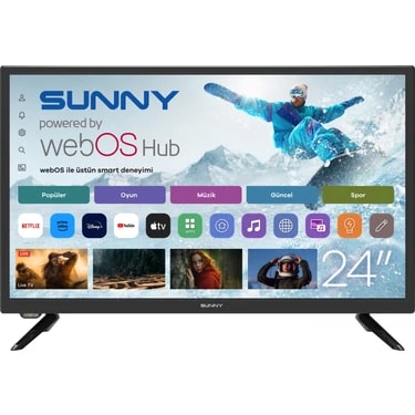 Sunny SN24LEDl262-S 24'' 60 Ekran Uydu Alıcılı HD Ready webOS Smart LED