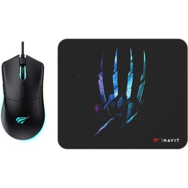 Havit Gamenote MS1037CM Rgb Ledli Makrolu 7200DPI Gaming Oyuncu Mouse + Mouse