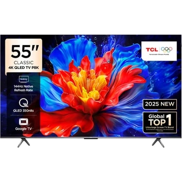 TCL 55P8K 55'' 139 Ekran Uydu Alıcılı 4K Ultra HD QLED Google