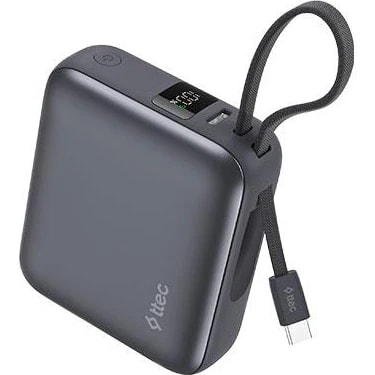 Ttec Recharger Mini LCD 10.000Mah Pd 35W Usb-C Dahili Kablolu Taşınabilir Hızlı Şarj