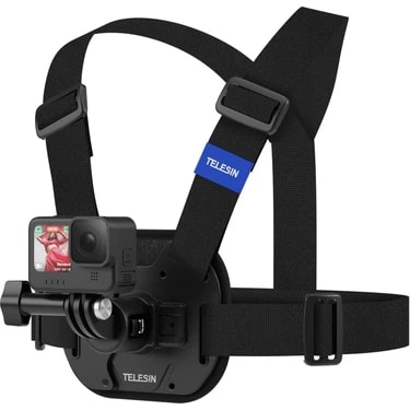 TELESIN Aksiyon Kamera Göğüs Askısı (Vest Chest) | Hızlı Çıkarılabilir Yelek Göğüs Kayışı | GoPro