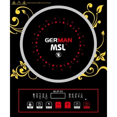 Musullu German 3500W Elektrikli Ocak Şık Tasarımlı Tek Gözlü İndüksiyonlu Cam Yüzey -