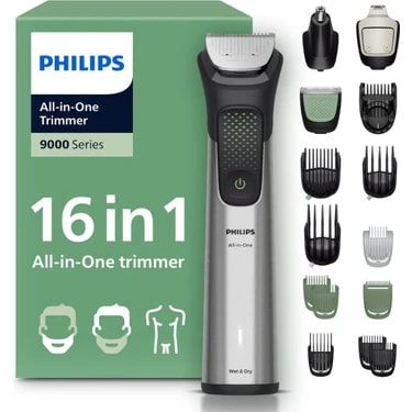 Philips 9000 Serisi 16in1, Erkek Bakım Seti, Yüz/Saç/Vücut Tıraş Makinesi, Islak /Kuru Kullanım,