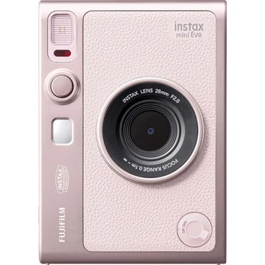 Fujifilm Instax Mini Evo Gentle Rose Pembe Filmli Fotoğraf Makinesi 28mm Lens ile Şık