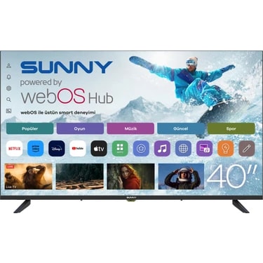 Sunny SN40LEDM-W02S 40'' 101 Ekran Uydu Alıcılı Full HD webOS LED