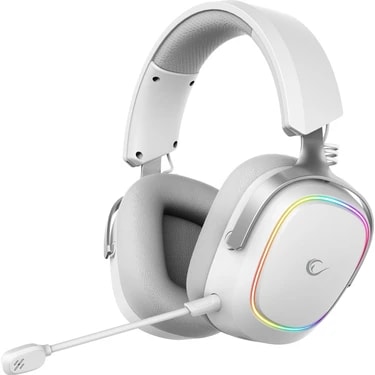 Rampage Retsu Beyaz/gri Kablosuz 2.4g+ Bluetooth Kumaş ve Deri Protein Earpad Mikrofonlu Oyuncu