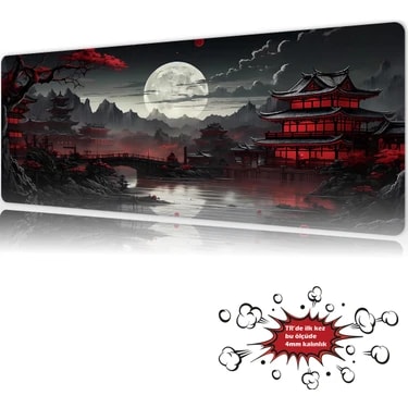 Urzuva Dark Serenity 90X40 4mm Kalınlık Premium Gaming Oyuncu Mousepad, Anti Slip Xxl Mouse
