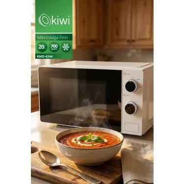 Kiwi KMO-4244 Mikrodalga Fırın 20 Lt Kapasite 700 W Güç Defrost Fonksiyonu ve Mekanik
