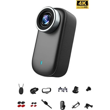 Metontech Mini 4K Ultra Hd Wi-Fi Aksiyon Kamerası | IP65 Su Dayanıklı | Geniş Açı - Yedek