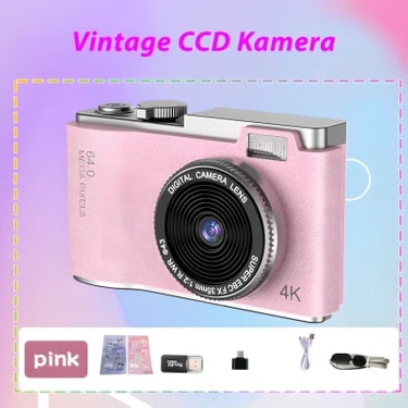 İdragon LK-003 Mini Dijital Çocuk Fotoğraf Makinası Çocuk Kamera Çift Lens Retro Tasarım ve Hd