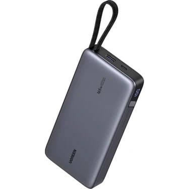 Ugreen Nexode 25.000 Mah 165W Akıllı Ekranlı, Dahili Usb-C Kablolu, Hızlı Şarj Powerbank,