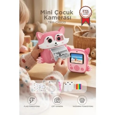 Torima Dijital Fotoğraf Makineleri Çocuk Termal Resim Baskılı Yazıcı Kamera Video Makinesi CMR20