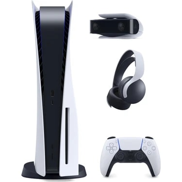 Sony Playstation 5 Beyaz + PS5 Kamera + PS5 Pulse 3D Kulaklık 825 GB Tek Kollu Oyun