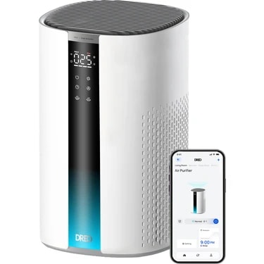 Dreo Air Purifier 337S Akıllı Hava Temizleyici, 3 Aşamalı Hepa Filtre, Pm2.5 Sensör, LED Ekran