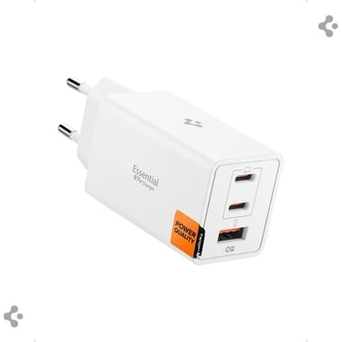 Spigen 67W USB-C + USB-A 3 Port Hızlı Şarj Aleti PPS 3.0 Super Hızlı Şarj GaN Pro Isı Düşürücü Güç