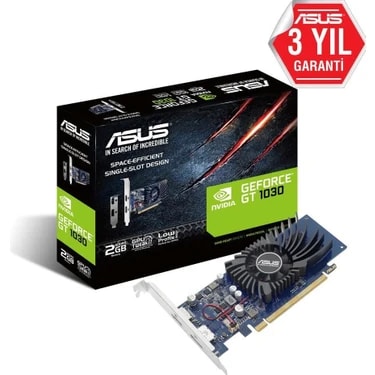 ASUS GT1030-2G-BRK-NVIDIA-GEFORCE-GT 1030-2GB GDDR5-64bit-1506MHz-OC-HDMI-DP-Low Profile-EKRAN