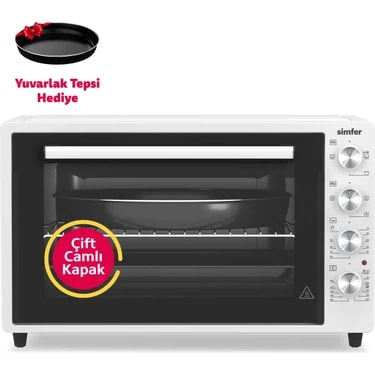 Simfer 7032 Beyaz 70 LT Turbo Fan Mini/Midi Fırın - 4 Fonksiyon, Yoğurt Yapma & Buz Çözme