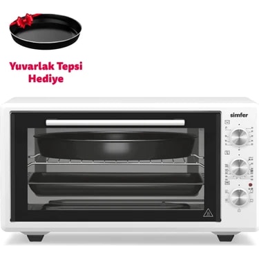 Simfer 4546 Beyaz 45 LT Turbo Fan Mini/Midi Fırın - 6 Fonksiyon, Yoğurt Yapma & Buz Çözme