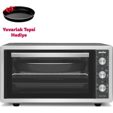 Simfer 4503 İnox 45 LT Turbo Fan Mini/Midi Fırın - 6 Fonksiyon,Yoğurt Yapma, Buz Çözme & İç