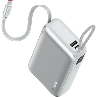 Ttec Recharger Pro LCD 20.000MAH Pd 45W Usb-C Makaralı Kablolu Taşınabilir Hızlı Şarj Aleti /