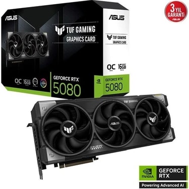 ASUS TUF-RTX5080-O16G-GAMING-NVIDIA-GEFORCE-RTX 5080-16GB GDDR7-256bit--OC-2xHDMI-3xDP-RGB-DLSS4