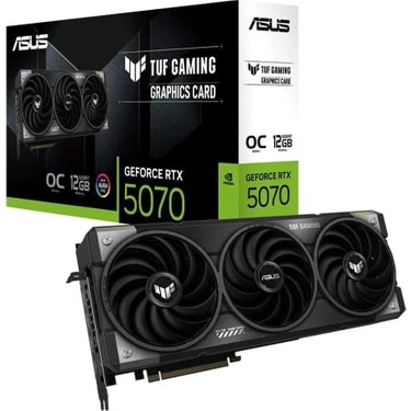 ASUS TUF-RTX5070-O12G-GAMING-NVIDIA-GEFORCE-RTX 5070-12GB GDDR7-192bit--OC-2xHDMI-3xDP-RGB-DLSS4