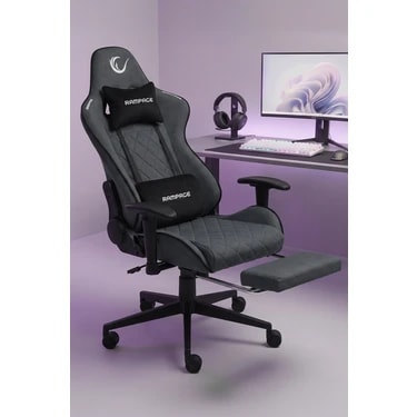 Rampage KL-R29 Myth Pro Üst Seviye Terletmez Kumaş Gri Gaming Oyuncu